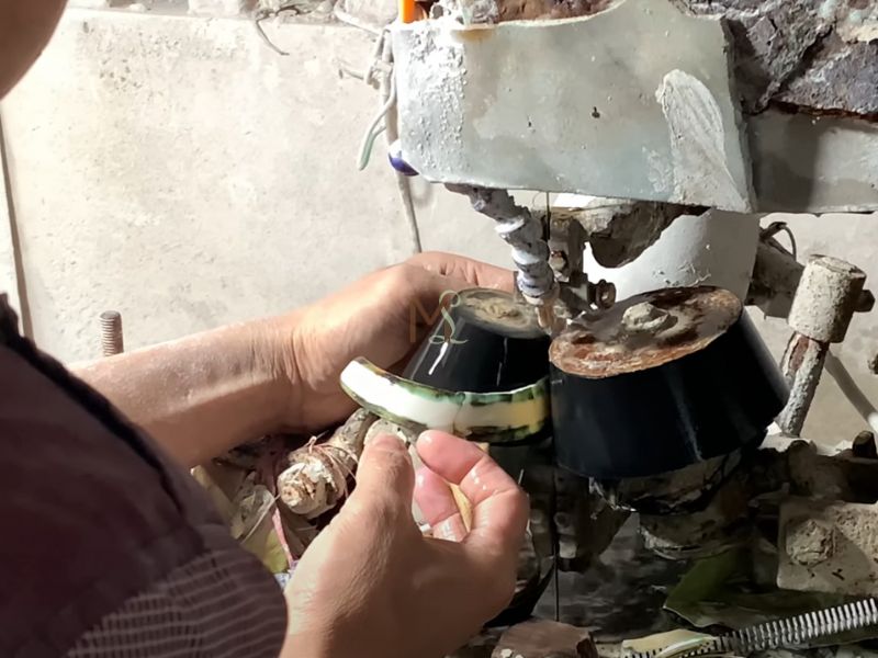 Polishing Each Mother Of Pearl Piece To A Flawless Shine By Skilled Artisans.