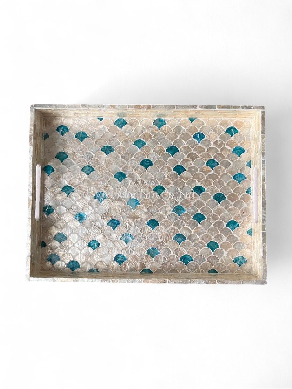 Artisan Rectangular Mother Of Pearl Tray (1)