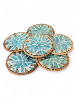 Blue Elegant Mother Of Pearl Coaster (1)
