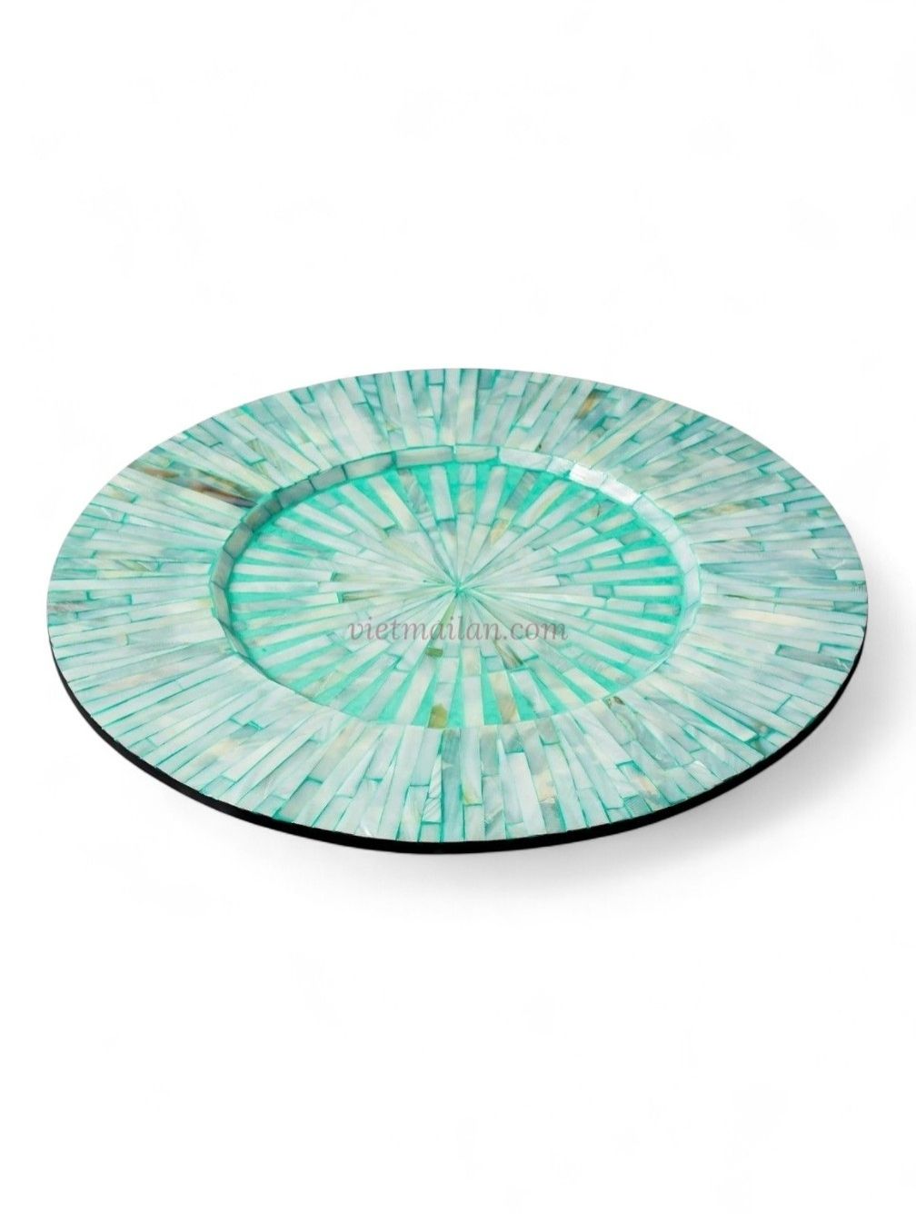 Bright Green Shell Charger Plates (2)