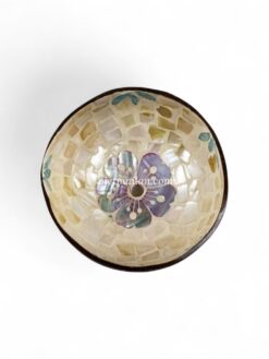Delicate Flower Shell Coconut Bowl (1)