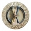 Elegant Light Gold Shell Placemats (2)