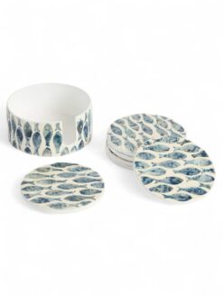 Fish Mother Of Pearl Coaster Set (1)