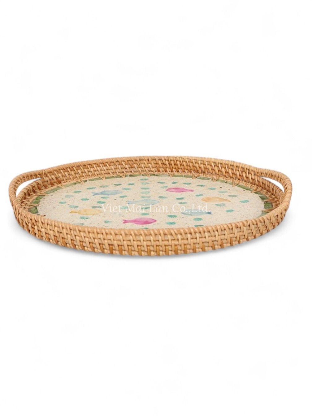 Fish Oval Mop Tray With Rattan (3)