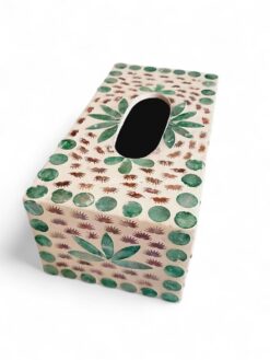 Floral Inlay Mother Of Pearl Tissue Box (3)