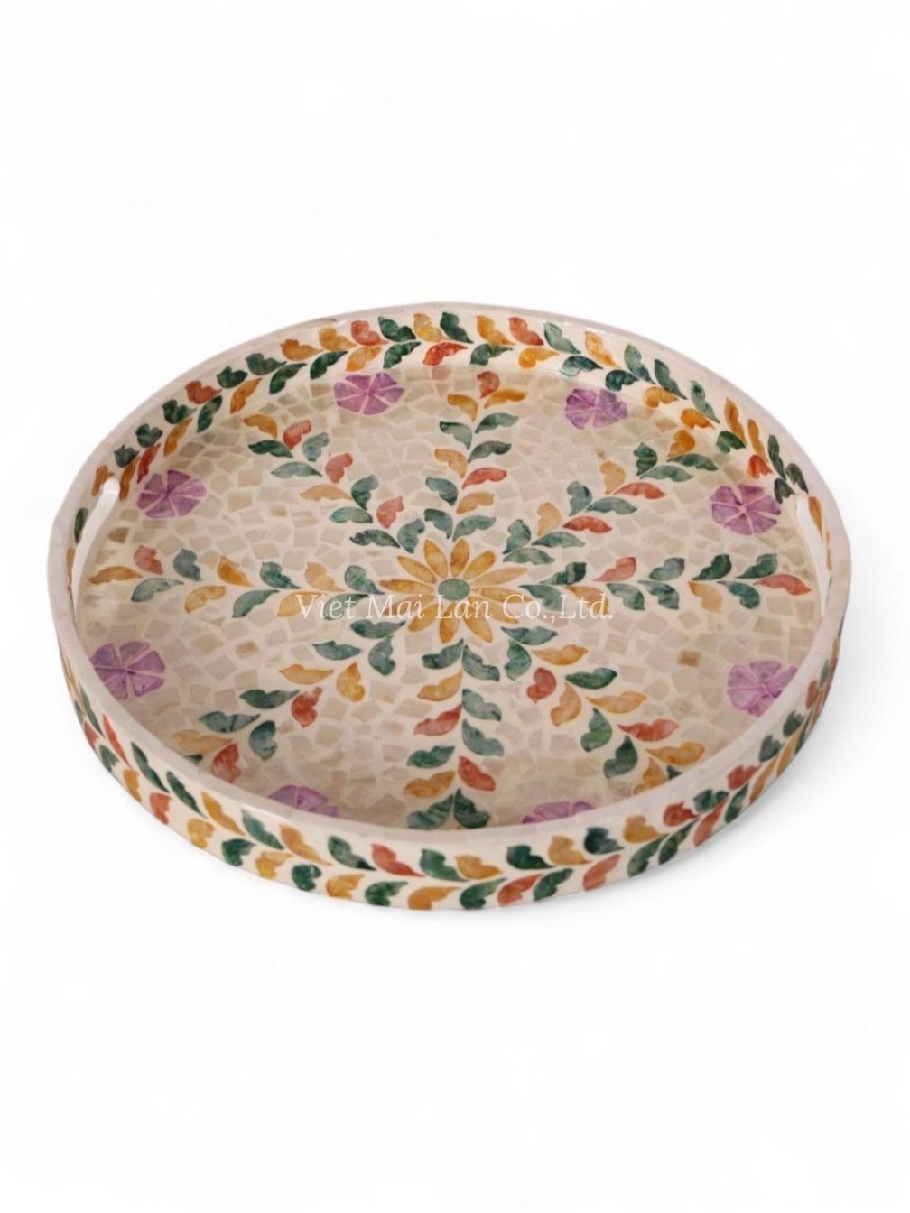 Floral Mother Of Pearl Serving Tray (1)
