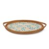 Floral Oval Mop Tray With Rattan (2)