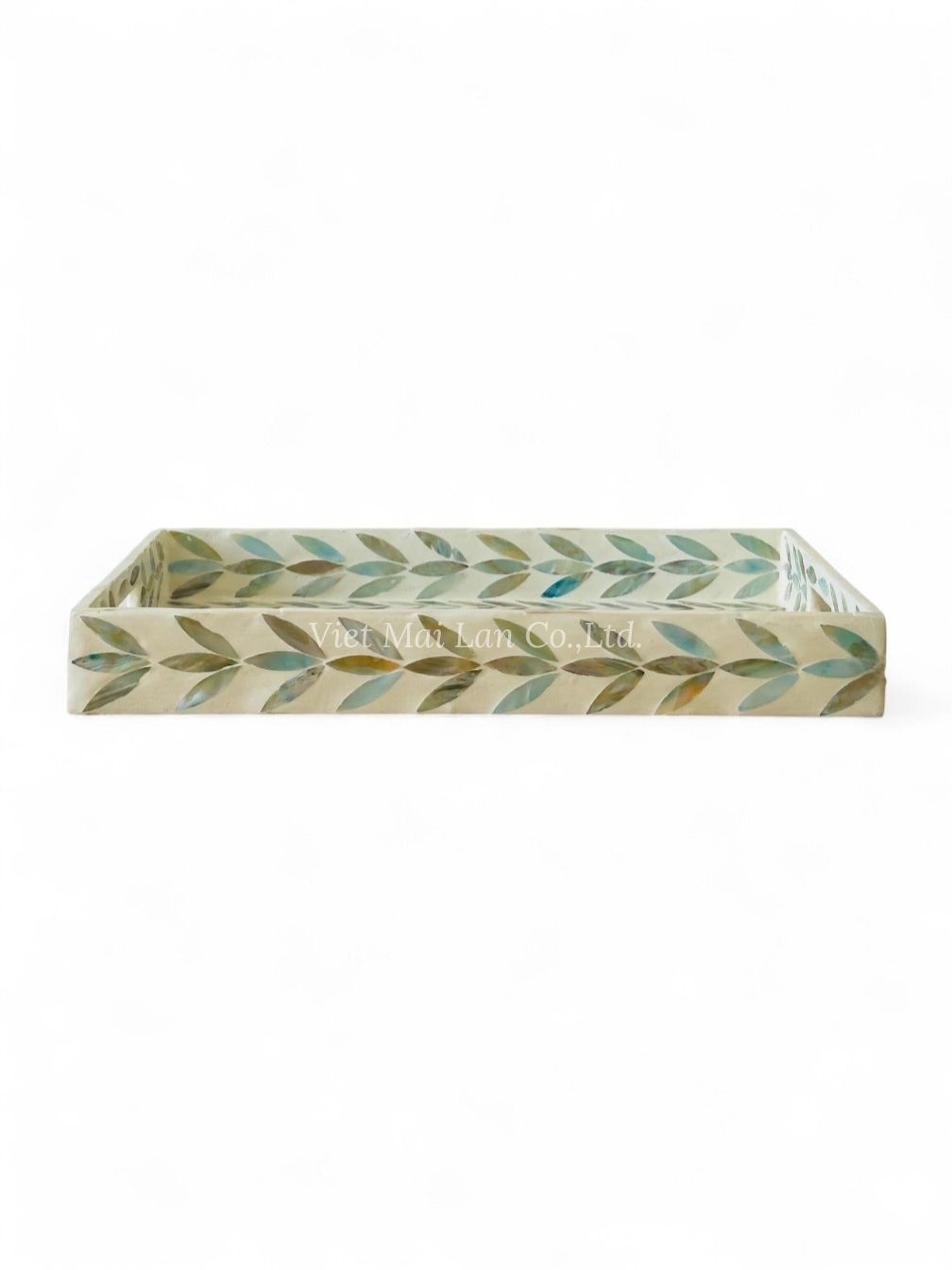 Floral Rectangular Mother Of Pearl Tray (3)