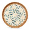 Floral Round Mop Tray With Rattan (1)