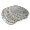 Grey Oval Capiz Shell Placemats (2)