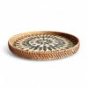 Handcrafted Mother Of Pearl Serving Tray With Rattan (2)