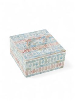 Handcrafted Natural Mother Of Pearl Box With Handle (1)