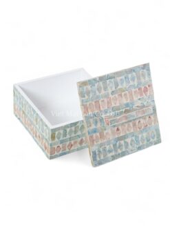 Handcrafted Natural Mother Of Pearl Box With Handle (2)
