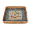 Handcrafted Square Rattan Mother Of Pearl Serving Tray (1)