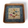 Handcrafted Square Rattan Mother Of Pearl Serving Tray (2)