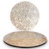 Ivory Gold Shell Placemats (2)