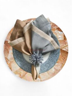 Light Brown Capiz Shell Placemats (2)