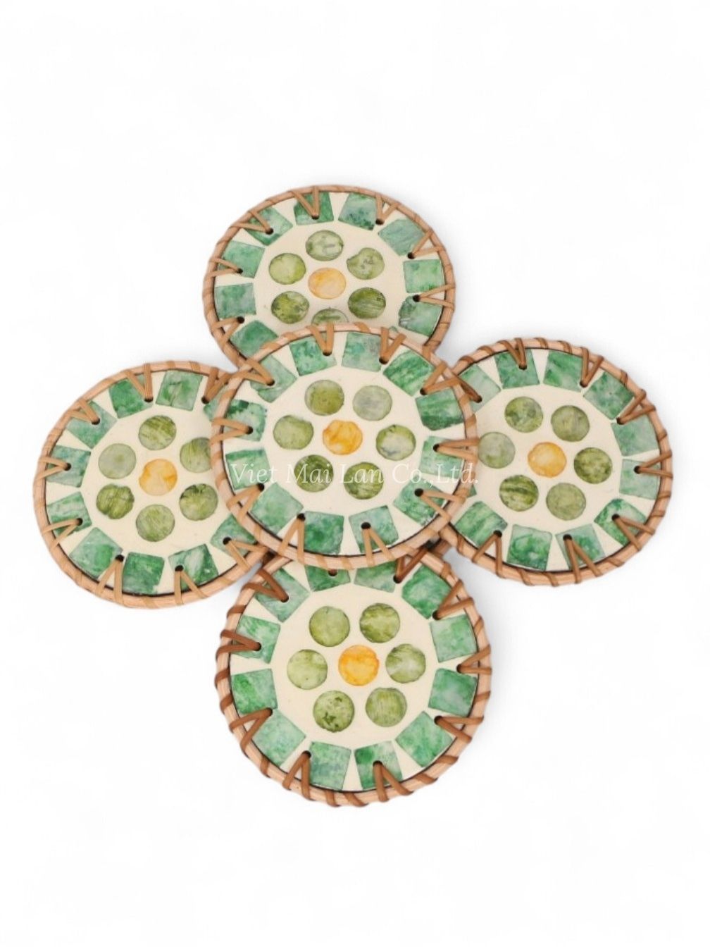 Light Green Mother Of Pearl Coaster (2)