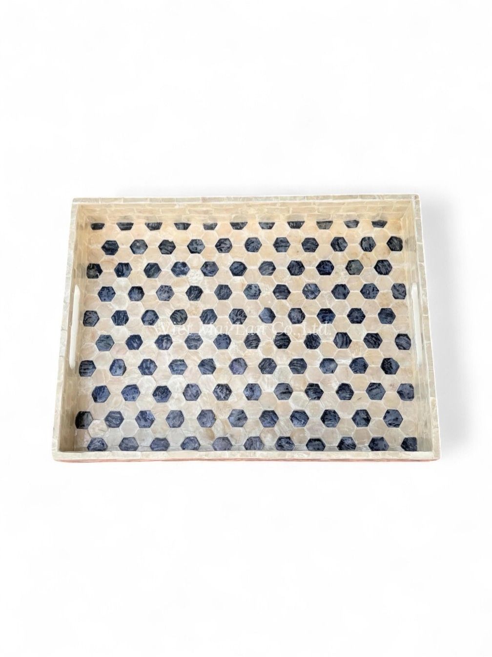 Lustrous Rectangular Mother Of Pearl Tray (2)