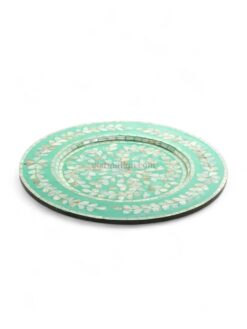 Luxury Green Shell Charger Plates (3)