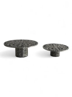Mop Cake Stand Black Natural Shell (1)