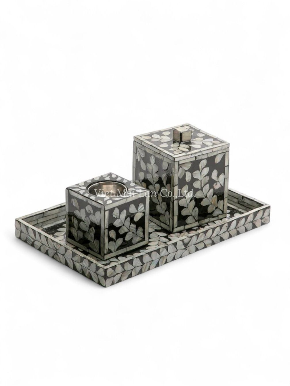 Modern Black Grey Shell Incense Set (1)