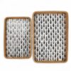 Modern Elegance Rectangular Mother Of Pearl Serving Tray Duo (1)