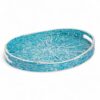 Modern Round Mother Of Pearl Serving Tray (2)