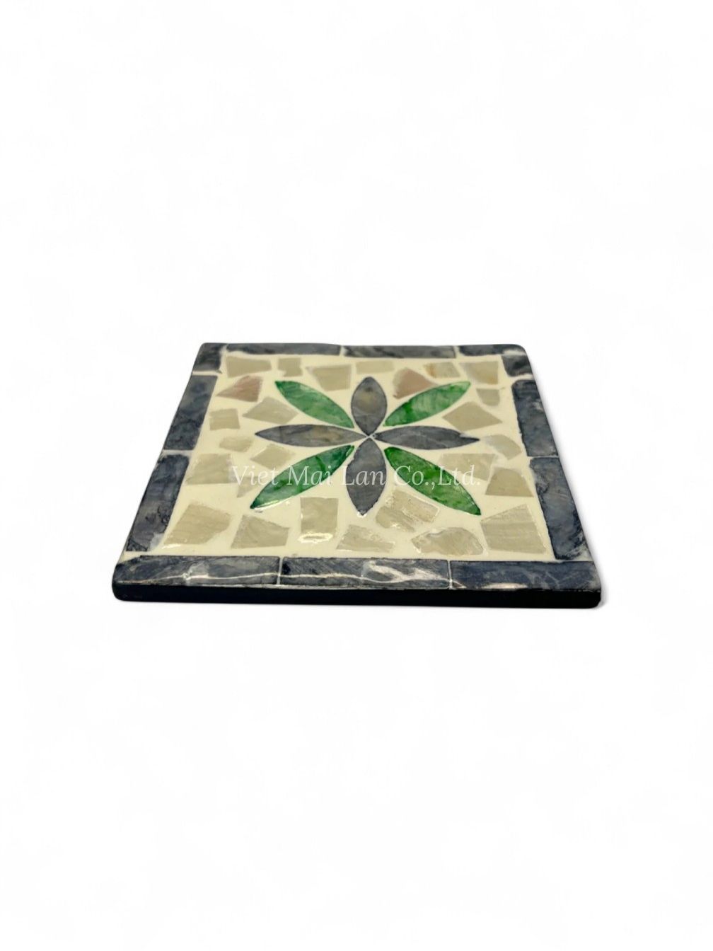 Modern Square Mother Of Pearl Coaster Set (3)