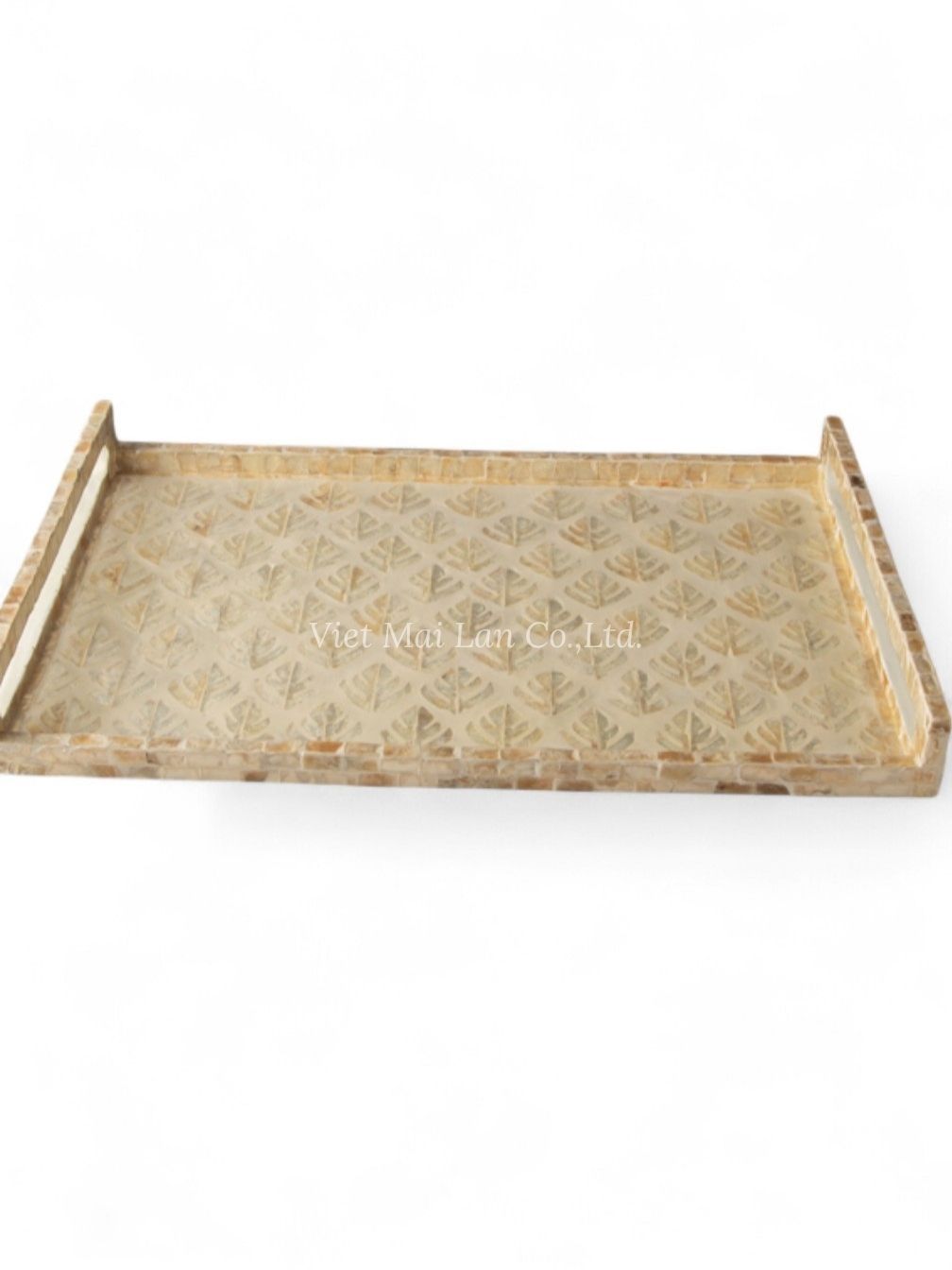 Mother Of Pearl Serving Tray With Handle (1)