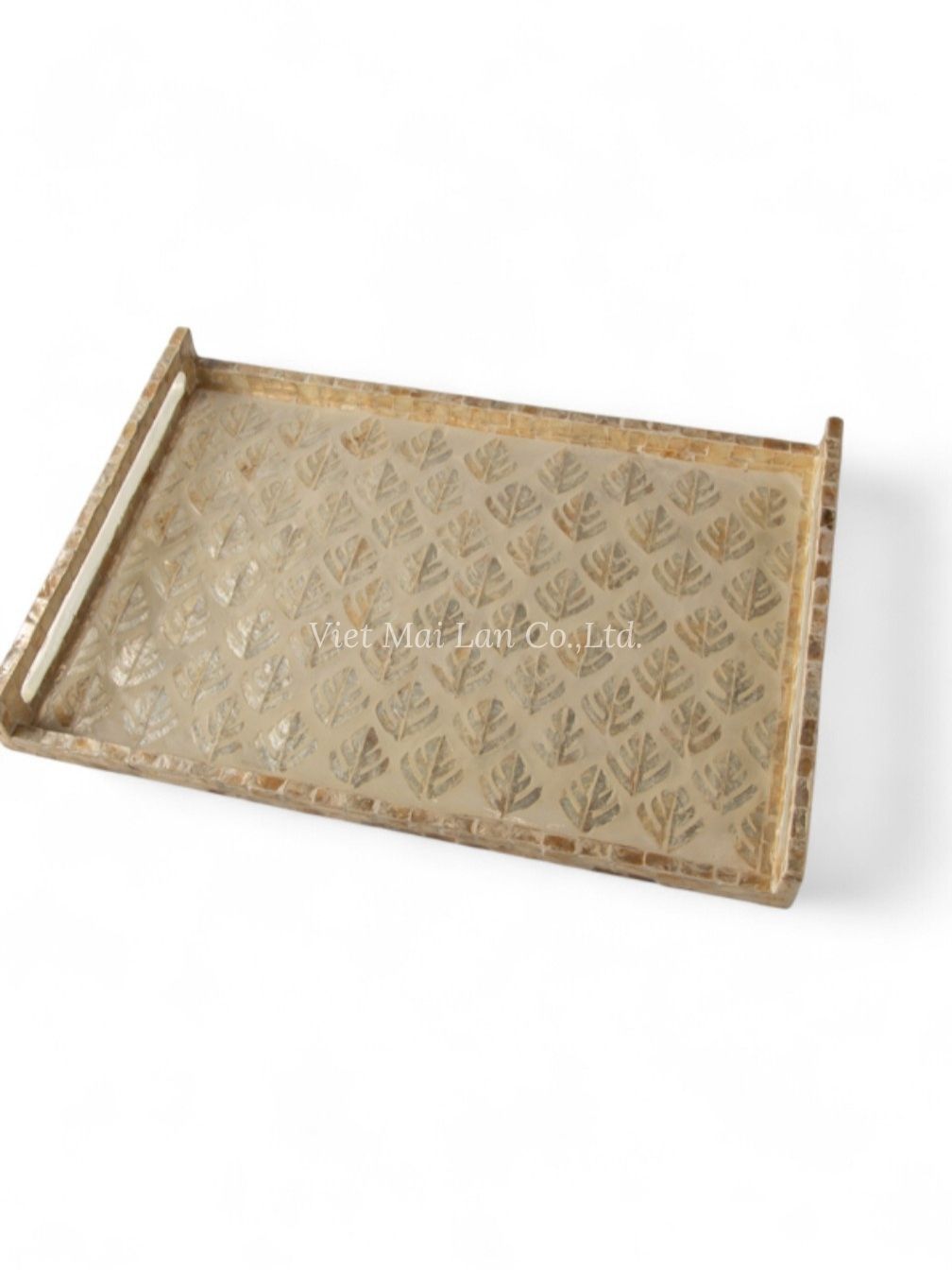 Mother Of Pearl Serving Tray With Handle (2)