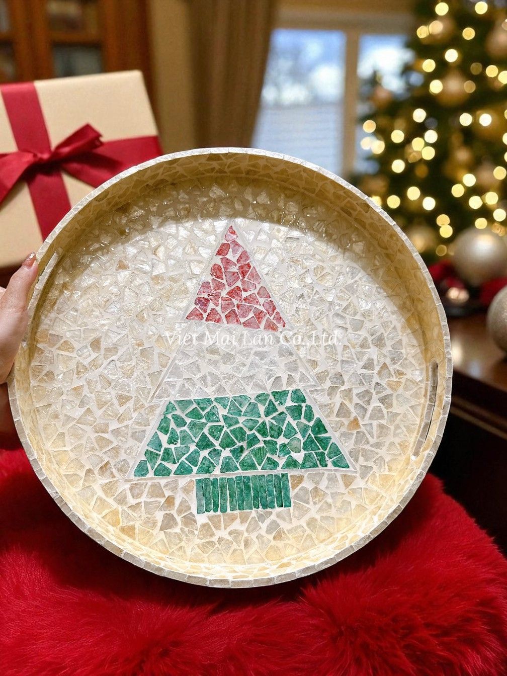 Mother Of Pearl Tray With Elegance And Emotion