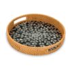 Natural Black Round Mop Tray With Rattan (1)