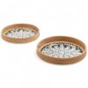 Natural Black Round Mop Tray With Rattan (3)