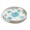 Natural Blue Floral Mother Of Pearl Tray (2)