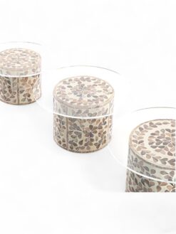 Natural Brown Mop Cake Stand And Acrylic (2)