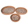 Natural Brown Round Mop Tray With Rattan (3)