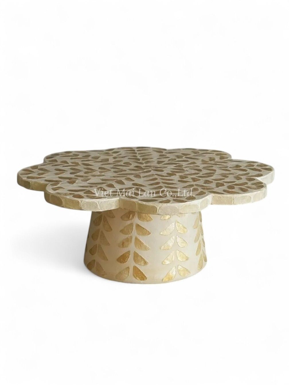 Natural Flower Shape Mop Cake Stand (2)