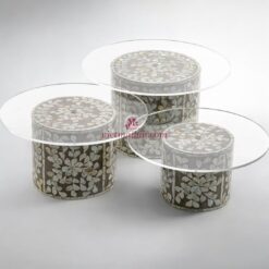 Natural Mop Cake Stand And Acrylic (2)
