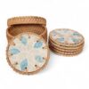 Natural Mother Of Pearl Coaster With Holder (2)