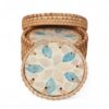 Natural Mother Of Pearl Coaster With Holder (3)