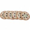 Natural Mother Of Pearl Coaster With Rattan (2)
