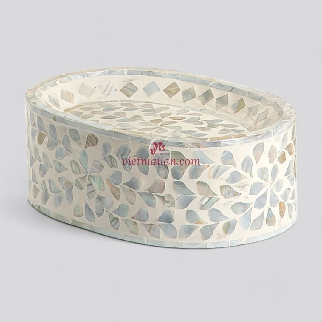 Natural Oval Mother Of Pearl Cake Stand (4)