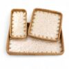 Natural Pattern Rattan And Mother Of Pearl Tray (1)