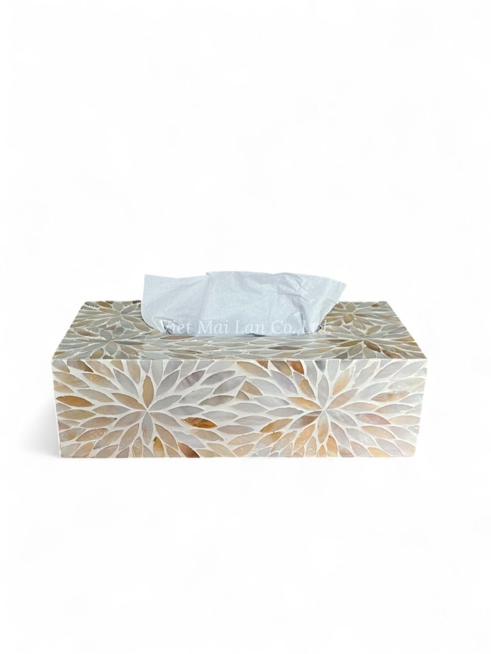 Natural Rectangular Mother Of Pearl Tissue Box (2)