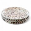 Natural Shine Round Mother Of Pearl Serving Tray (1)
