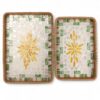 Radiant Rectangular Mother Of Pearl Serving Tray Set (1)