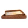 Radiant Rectangular Mother Of Pearl Serving Tray Set (2)
