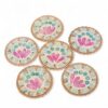 Rose Pink Mother Of Pearl Coaster Set (2)