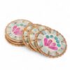 Rose Pink Mother Of Pearl Coaster Set (3)